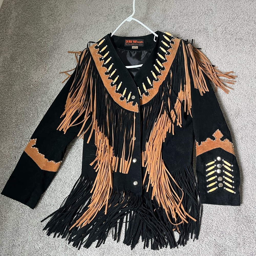 Black and Tan Fringe Jacket